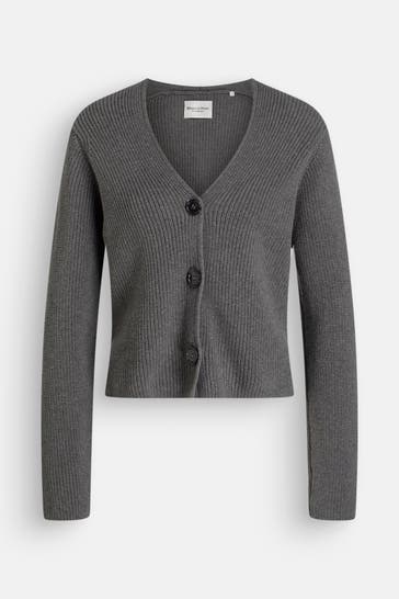 MARC O'POLO Strickjacke grau
