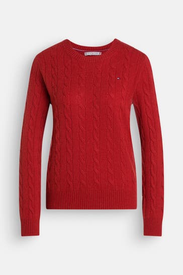 TOMMY HILFIGER Wollpullover orangerot