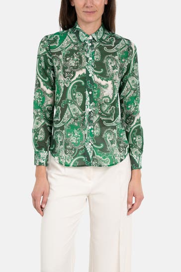 GANT Seidenmix-Bluse gemustert