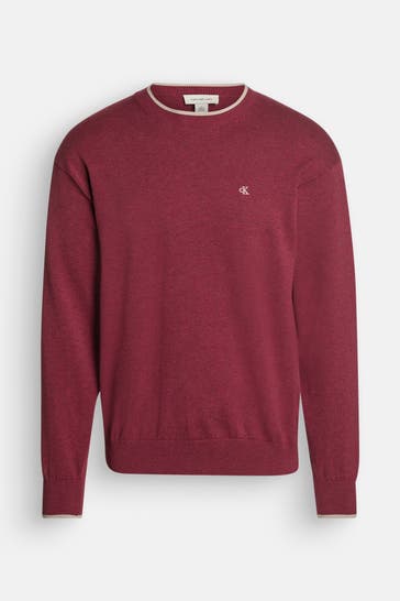 CALVIN KLEIN Strickpullover dunkelrot
