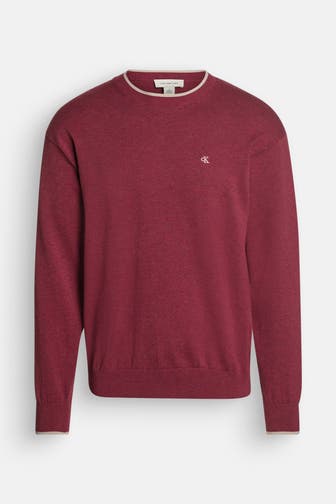 CALVIN KLEIN Strickpullover dunkelrot