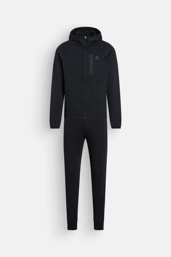 CHAMPION Set: Sweatjacke und Sweatpants schwarz