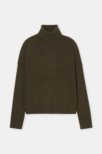 CLOSED Rollkragenpullover oliv