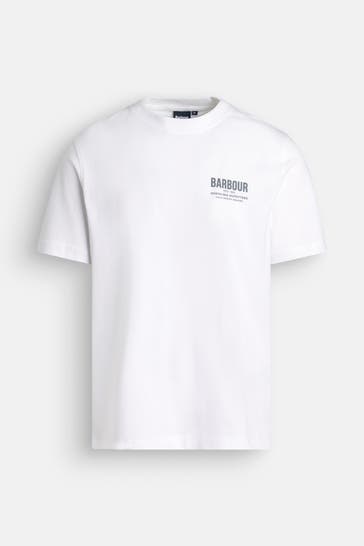 BARBOUR T-Shirt weiß