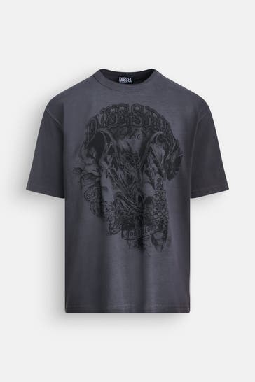 DIESEL T-Shirt dunkelgrau