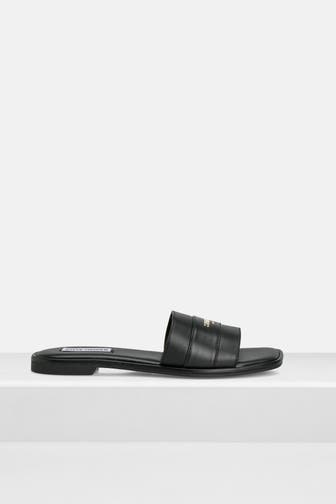 STEVE MADDEN Leder-Slides 'Ashten' schwarz