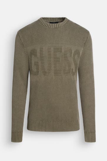 GUESS Strickpullover graugrün