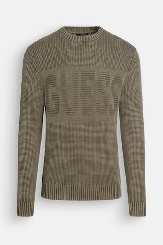 GUESS Strickpullover graugrün