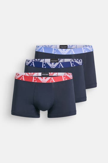 EMPORIO ARMANI 3er-Pack Boxer Trunks marine