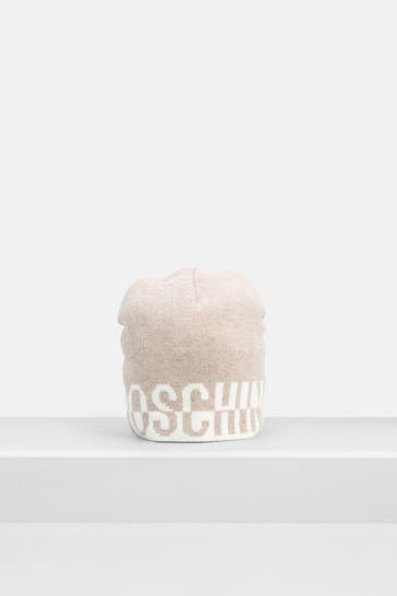 MOSCHINO Wollmix-Mütze zweifarbig