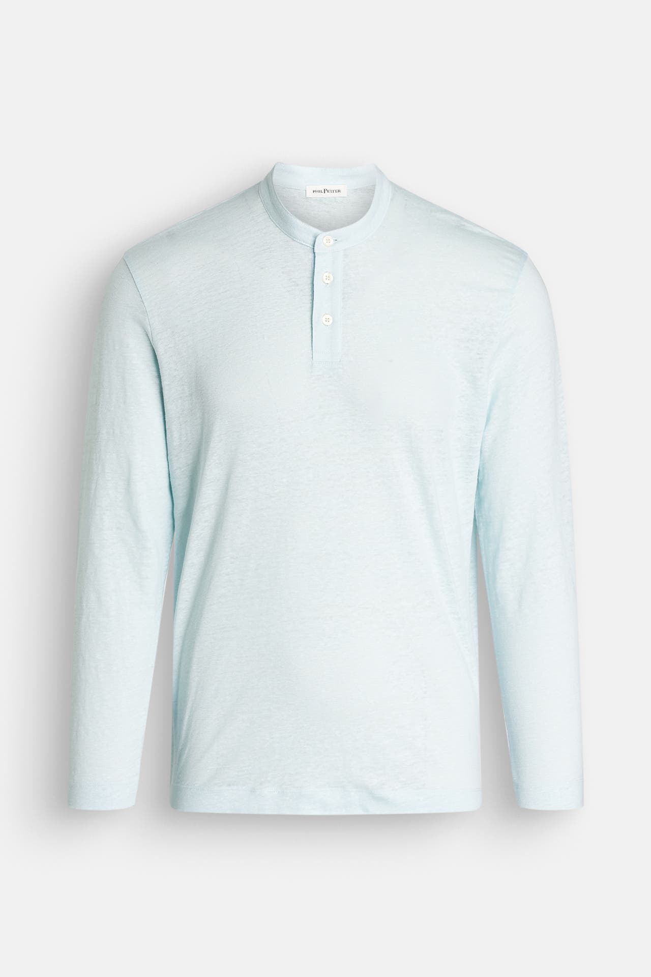 PHIL PETTER Leinen-Longsleeve aqua, Bild 1