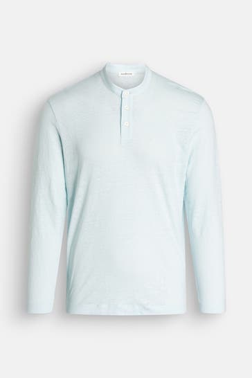 PHIL PETTER Leinen-Longsleeve aqua
