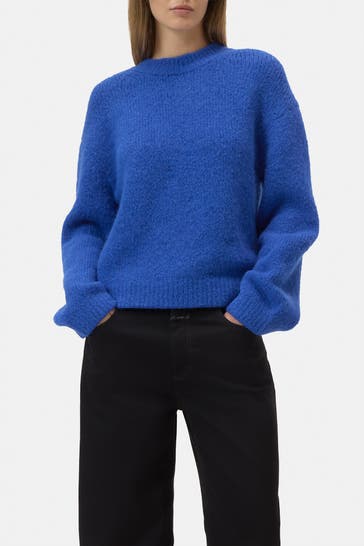CLOSED Wollmix-Strickpullover royalblau