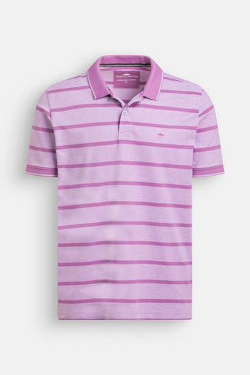 FYNCH-HATTON Polo-Shirt lila gestreift