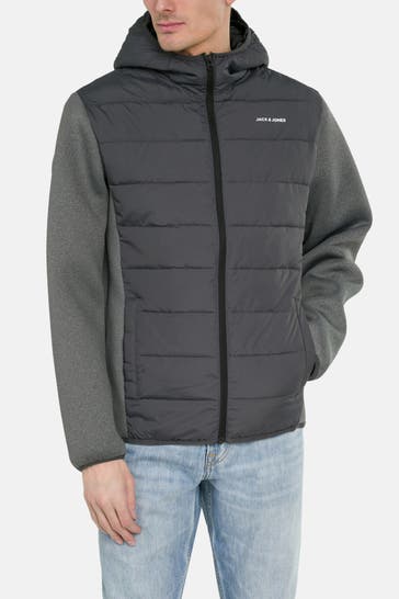 JACK & JONES Fleecejacke dunkelgrau