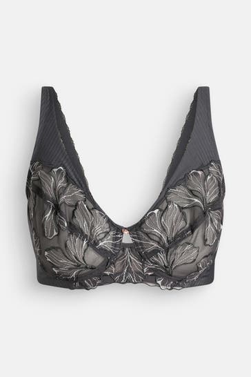 TRIUMPH Spitzen-BH anthrazit