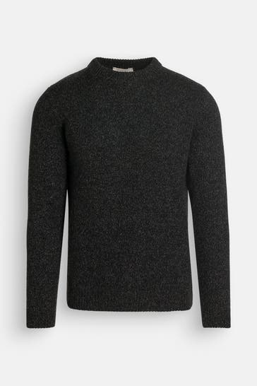 WOOL & CO Wollmix-Pullover dunkelgrau