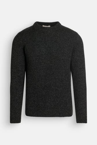 WOOL & CO Wollmix-Pullover dunkelgrau