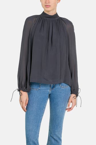 HERZENSANGELEGENHEIT Blusenshirt blaugrau