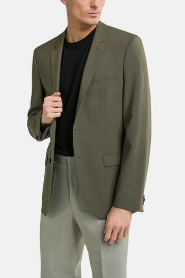 HUGO Schurwollmix-Sakko 'Arti' oliv