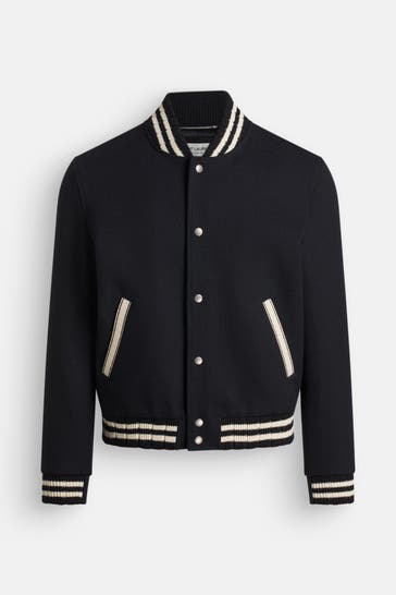 SAINT LAURENT Collegejacke schwarz