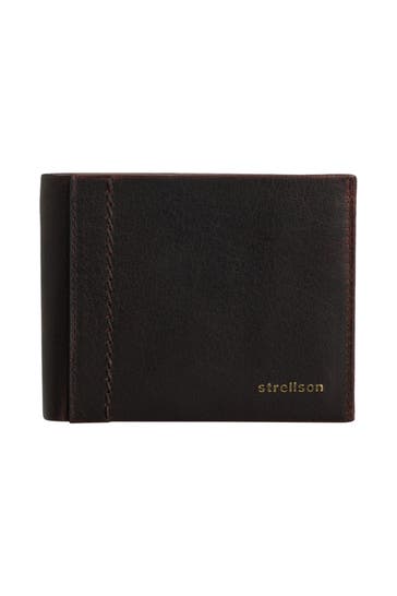 STRELLSON Ledergeldbörse 'Corbin' dunkelbraun
