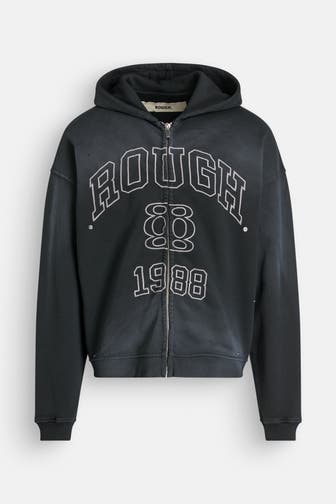 ROUGH. Sweatjacke dunkelgrau