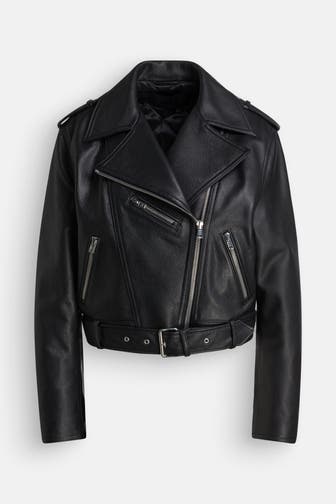 FILIPPA K Lederjacke schwarz