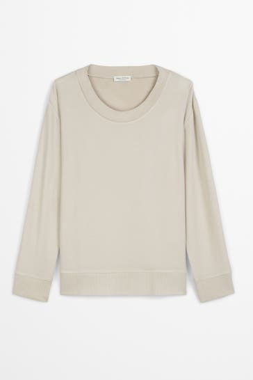 MARC O'POLO Pullover hellgrau