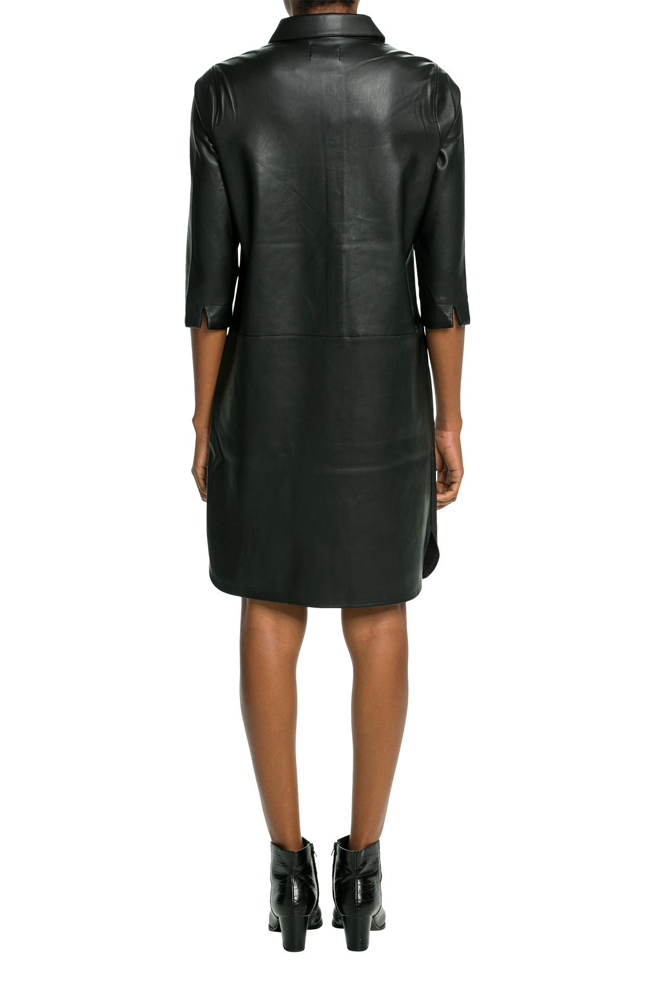 Lederimitat kleid große größen
