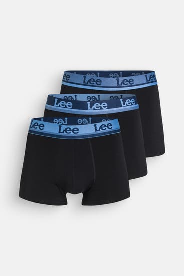 LEE - 3er-Pack Boxer Trunks 'Hainey' schwarz
