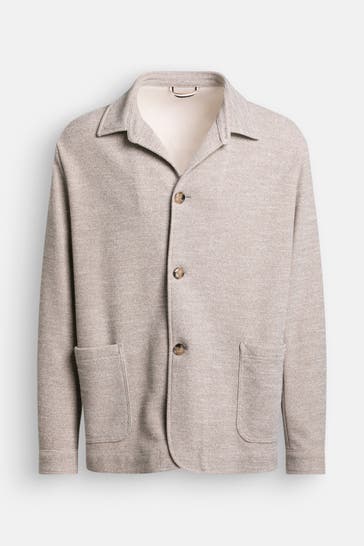 BOSS Strickjacke 'Carper' greige meliert