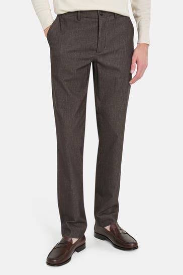 TOMMY HILFIGER Stoffhose dunkelbraun