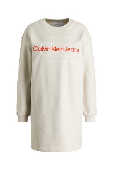 CK JEANS Sweatkleid creme