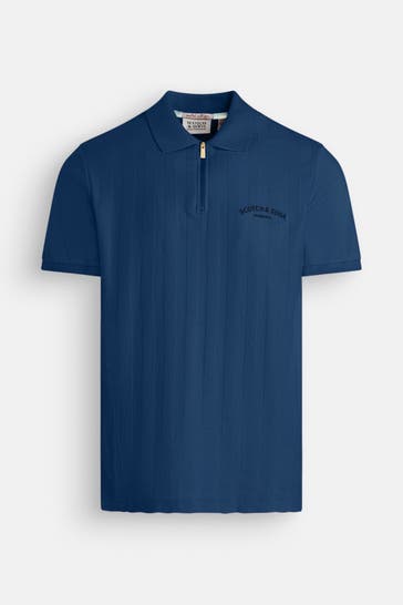SCOTCH & SODA Polo-Shirt azurblau