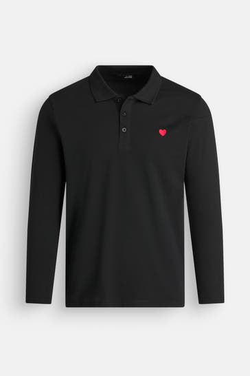 LOVE MOSCHINO Polo-Longsleeve schwarz