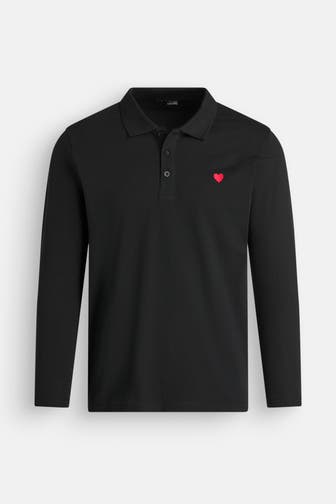 LOVE MOSCHINO Polo-Longsleeve schwarz