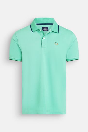 LA MARTINA Polo-Shirt türkis