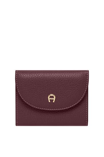AIGNER Ledergeldbörse 'Miranda' aubergine