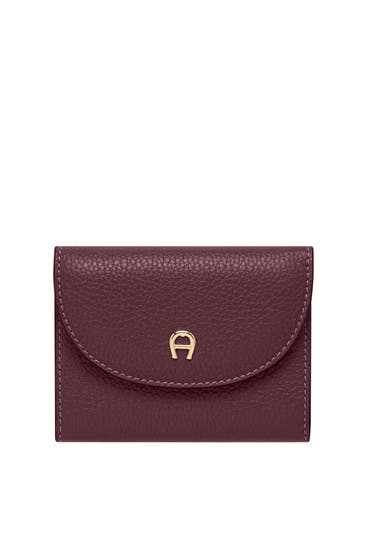 AIGNER - Ledergeldbörse 'Miranda' aubergine