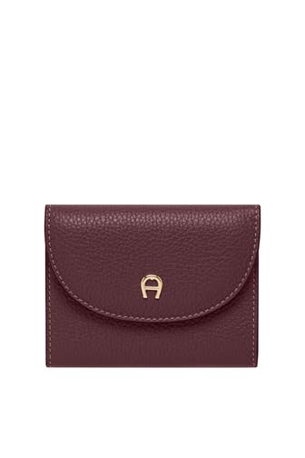 AIGNER Ledergeldbörse 'Miranda' aubergine