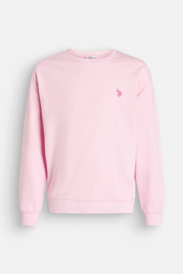 U.S. POLO ASSN. Sweatshirt 'Free' rosa