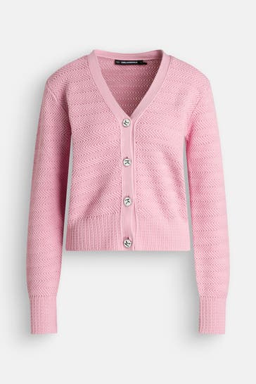 KARL LAGERFELD Strickjacke rosé