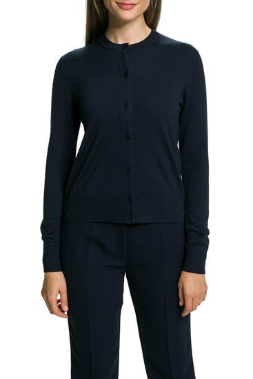 BOSS - Strickjacke 'Fadenasis' nachtblau