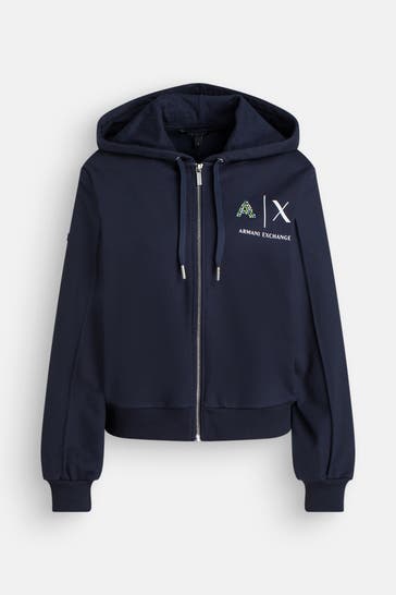 ARMANI EXCHANGE Sweatjacke schwarzblau