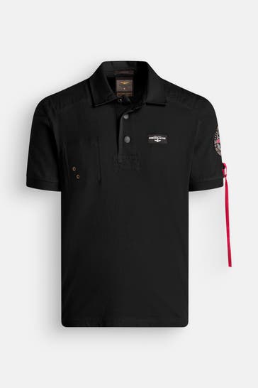 AERONAUTICA MILITARE Polo-Shirt schwarz