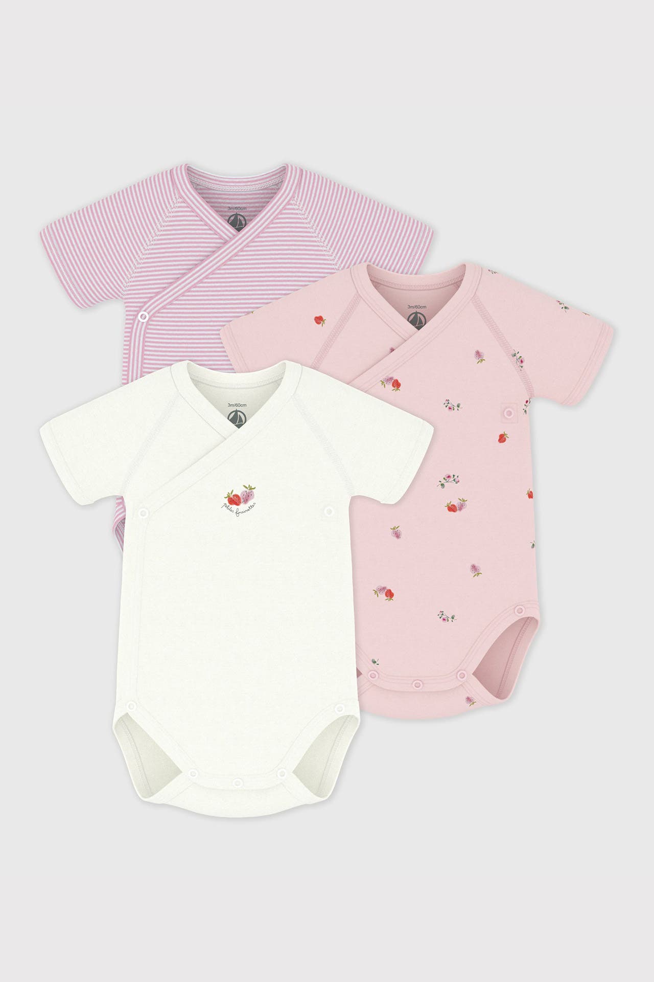 PETIT BATEAU 3er- Pack Bodies mehrfarbig, Bild 1
