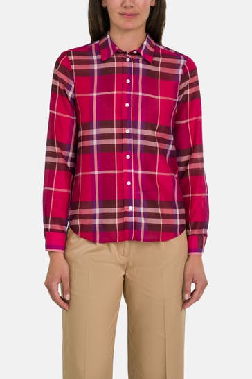 GANT Seidenmixbluse kariert