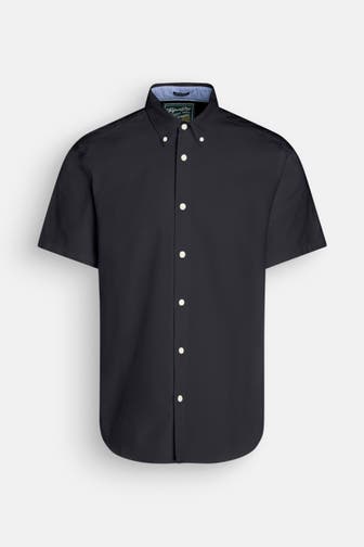 SUPERDRY Kurzarmhemd nachtblau Regular Fit