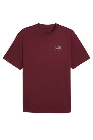 PUMA T-Shirt dunkelrot